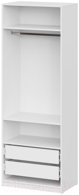 Комплект полок для корпусной мебели Mio Tesoro ШК 5 800/1200/1600 (2шт, белый текстурный)