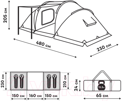 Палатка RSP Outdoor Dream 4 / T-DR-4-B