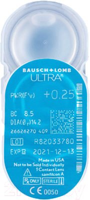 Комплект контактных линз Ultra Bausch Sph-3.75 R8.5 (6шт)