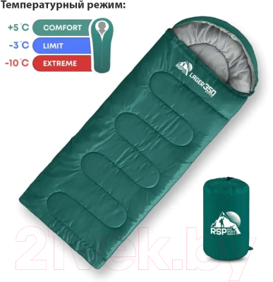 Спальный мешок RSP Outdoor Lager 350 / SB-LAG-350-GN-R (зеленый)