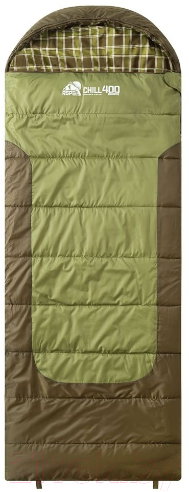 Спальный мешок RSP Outdoor Chill 400 / SB-СH-2Х200-GNBR-R (зеленый/коричневый) — фото 2