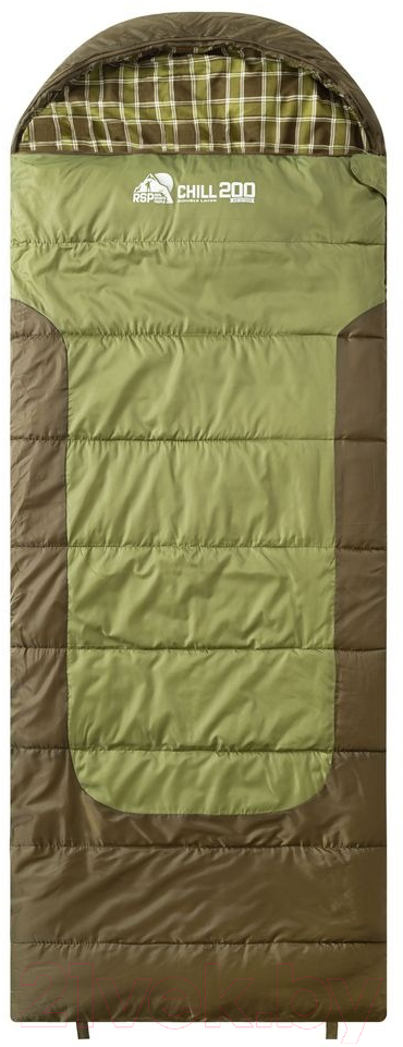 Спальный мешок RSP Outdoor Chill 200 / SB-СH-2Х100-GNBR-R (зеленый/коричневый) — фото 2