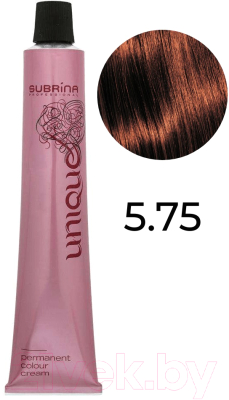 Крем-краска для волос Subrina Professional Colour Unique 5/75 (100мл, светло-коричевый/коричнево-красный)