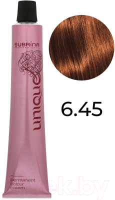 Крем-краска для волос Subrina Professional Colour Unique 6/45 (100мл, темный блондин золотисто-медный)