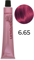 Крем-краска для волос Subrina Professional Colour Unique 6/65 (100мл, темный блондин красное дерево) - 