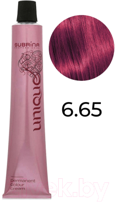 Крем-краска для волос Subrina Professional Colour Unique 6/65 (100мл, темный блондин красное дерево)