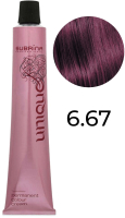 Крем-краска для волос Subrina Professional Colour Unique 6/67 (100мл, темный блондин фиолетово-красный) - 