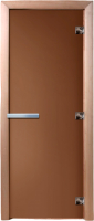Стеклянная дверь для бани/сауны Doorwood 70x190 / DW00021 (бронза матовая) - 
