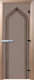 Стеклянная дверь для бани/сауны Doorwood Арка 70x190 / DW02831 (графит матовый) - 