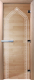 Стеклянная дверь для бани/сауны Doorwood Арка 80x200 / DW01017 (прозрачный) - 