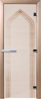 Стеклянная дверь для бани/сауны Doorwood Арка 70x190 / DW00083 (сатин) - 
