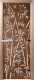 Стеклянная дверь для бани/сауны Doorwood Бамбук и бабочки 80x200 / DW00056 (бронза) - 