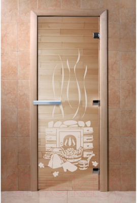 Стеклянная дверь для бани/сауны Doorwood Банька 70x190 / DW01008 (прозрачный)