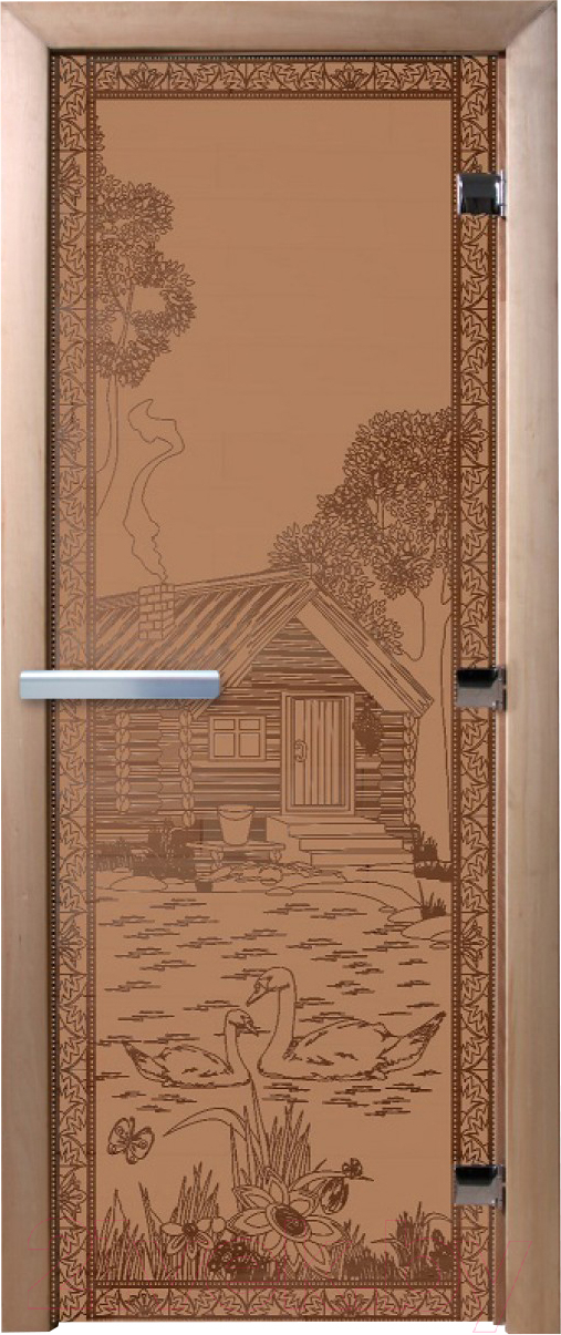 Стеклянная дверь для бани/сауны Doorwood Банька в лесу 80x200 / DW00922