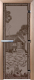 Стеклянная дверь для бани/сауны Doorwood Банька в лесу 70x190 / DW02823 (графит матовый) - 