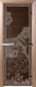 Стеклянная дверь для бани/сауны Doorwood Банька в лесу 70x180 / DW03588 (графит) - 