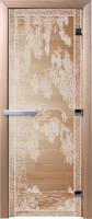 Стеклянная дверь для бани/сауны Doorwood Березка 70x190 / DW00902 (прозрачный) - 