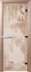 Стеклянная дверь для бани/сауны Doorwood Березка 70x190 / DW00904 (сатин) - 