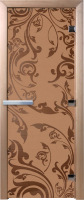 Стеклянная дверь для бани/сауны Doorwood Венеция 70x190 / DW01040 (бронза матовый) - 