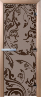 Стеклянная дверь для бани/сауны Doorwood Венеция 70x190 / DW02929 (графит матовый) - 