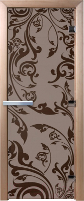 Стеклянная дверь для бани/сауны Doorwood Венеция 70x190 / DW02929 (графит матовый)