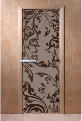 Стеклянная дверь для бани/сауны Doorwood Венеция 70x190 / DW02929 (графит матовый)