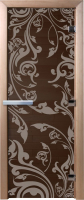 Стеклянная дверь для бани/сауны Doorwood Венеция 70x190 / DW02926 (графит) - 