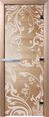 Стеклянная дверь для бани/сауны Doorwood Венеция 70x190 / DW01041 (прозрачный)