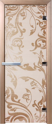 Стеклянная дверь для бани/сауны Doorwood Венеция 70x190 / DW01044 (сатин)