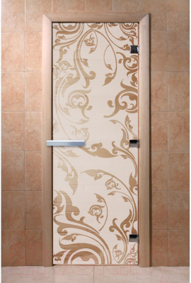 Стеклянная дверь для бани/сауны Doorwood Венеция 70x190 / DW01044 (сатин)