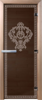 Стеклянная дверь для бани/сауны Doorwood Версаче 80x200 / DW03456 (графит) - 