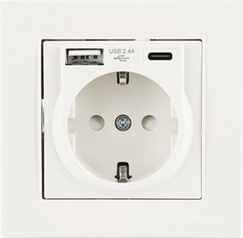Розетка Mutlusan Rita 2220-629-0201 (белый) -