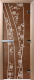 Стеклянная дверь для бани/сауны Doorwood Весна цветы 70x190 / DW00071 (бронза) - 