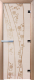 Стеклянная дверь для бани/сауны Doorwood Весна цветы 70x190 / DW00075 (сатин) - 
