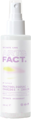 Спрей для интимной гигиены Art&Fact Fructooligosaccharides + Inulin Освежающий (100мл)