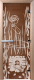 Стеклянная дверь для бани/сауны Doorwood Волшебный пар 70x190 / DW01494 (бронза) - 