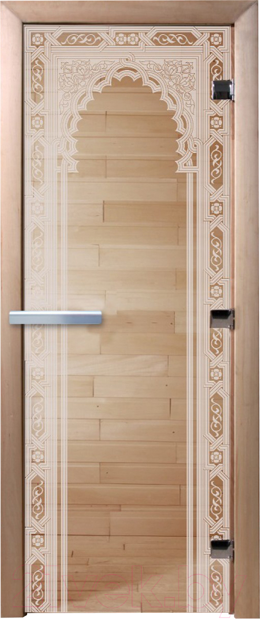 Стеклянная дверь для бани/сауны Doorwood Восточная арка 70x190 / DW01027