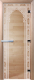 Стеклянная дверь для бани/сауны Doorwood Восточная арка 70x190 / DW01027 (прозрачный) - 