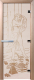 Стеклянная дверь для бани/сауны Doorwood Дженифер 80x200 / DW00092 (сатин) - 