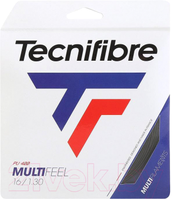 Струна для теннисной ракетки Tecnifibre Multifeel 1.30 / 02GMU130XB (12м, черный)