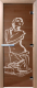 Стеклянная дверь для бани/сауны Doorwood Искушение 70x190 / DW00095 (бронза) - 