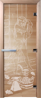Стеклянная дверь для бани/сауны Doorwood Дженифер 70x190 / DW00977 (прозрачный) - 