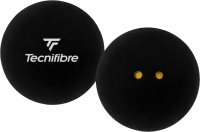 Набор мячей для сквоша Tecnifibre Double Yellow Dot / 54BASQDOUB (2шт) - 