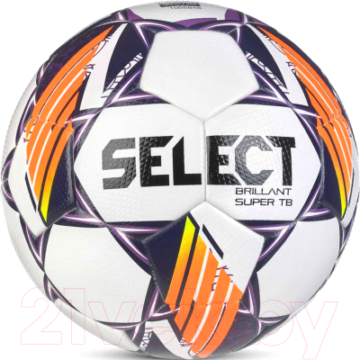 Футбольный мяч Select Brillant Super TB v24 / 3615968009 (размер 5, белый/фиолетовый)