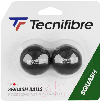Набор мячей для сквоша Tecnifibre Red Dot Balls / 54BASQURED (2шт)