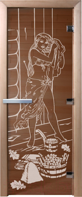 Стеклянная дверь для бани/сауны Doorwood Дженифер 70x190 / DW00087