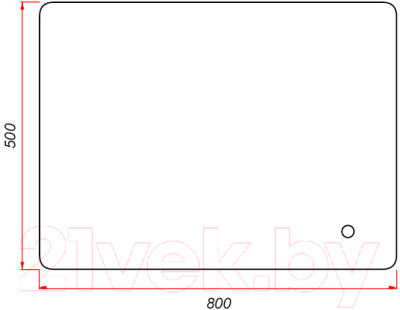 Зеркало ЗОВ 200-8050 / ZP200LED8050