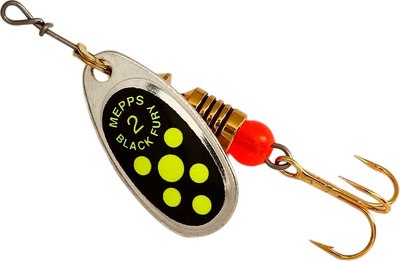 Блесна Mepps Black Fury 2 (Silver/Chartreuse Dots) - 