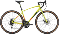 Велосипед STARK Gravel 700.3 D 2024 (18, лимонный матовый/оранжевый/зеленый) - 
