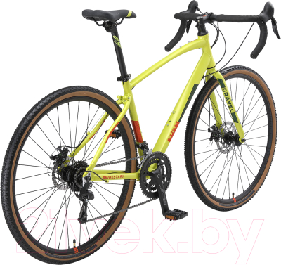 Велосипед STARK Gravel 700.3 D 2024 (20, лимонный матовый/оранжевый/зеленый)